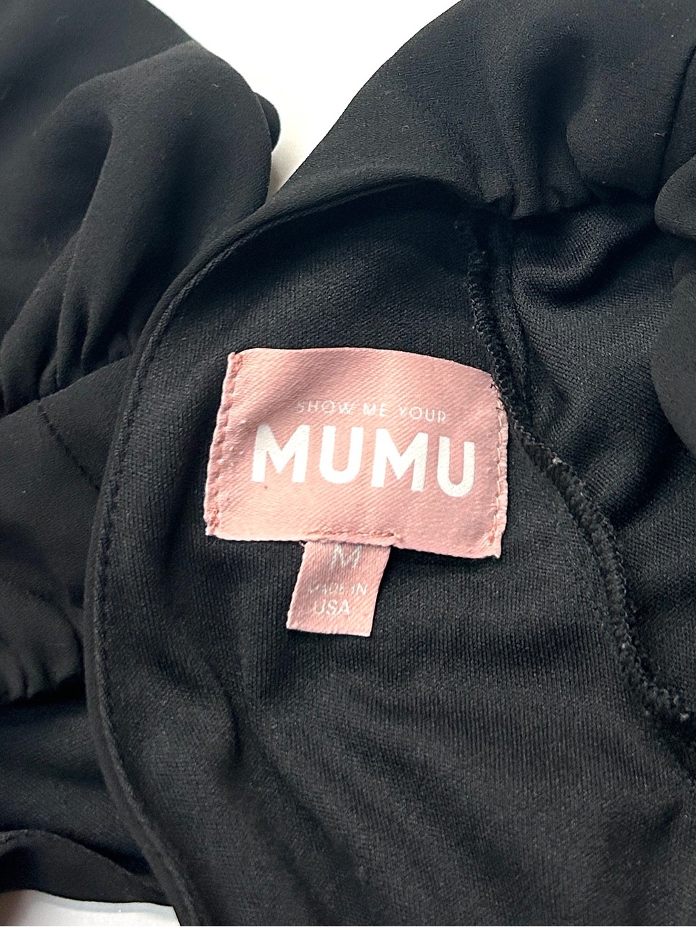 Show Me Your Mumu Black Tiered Puff-Sleeve Mandi Mini Dress - Picture 6 of 6